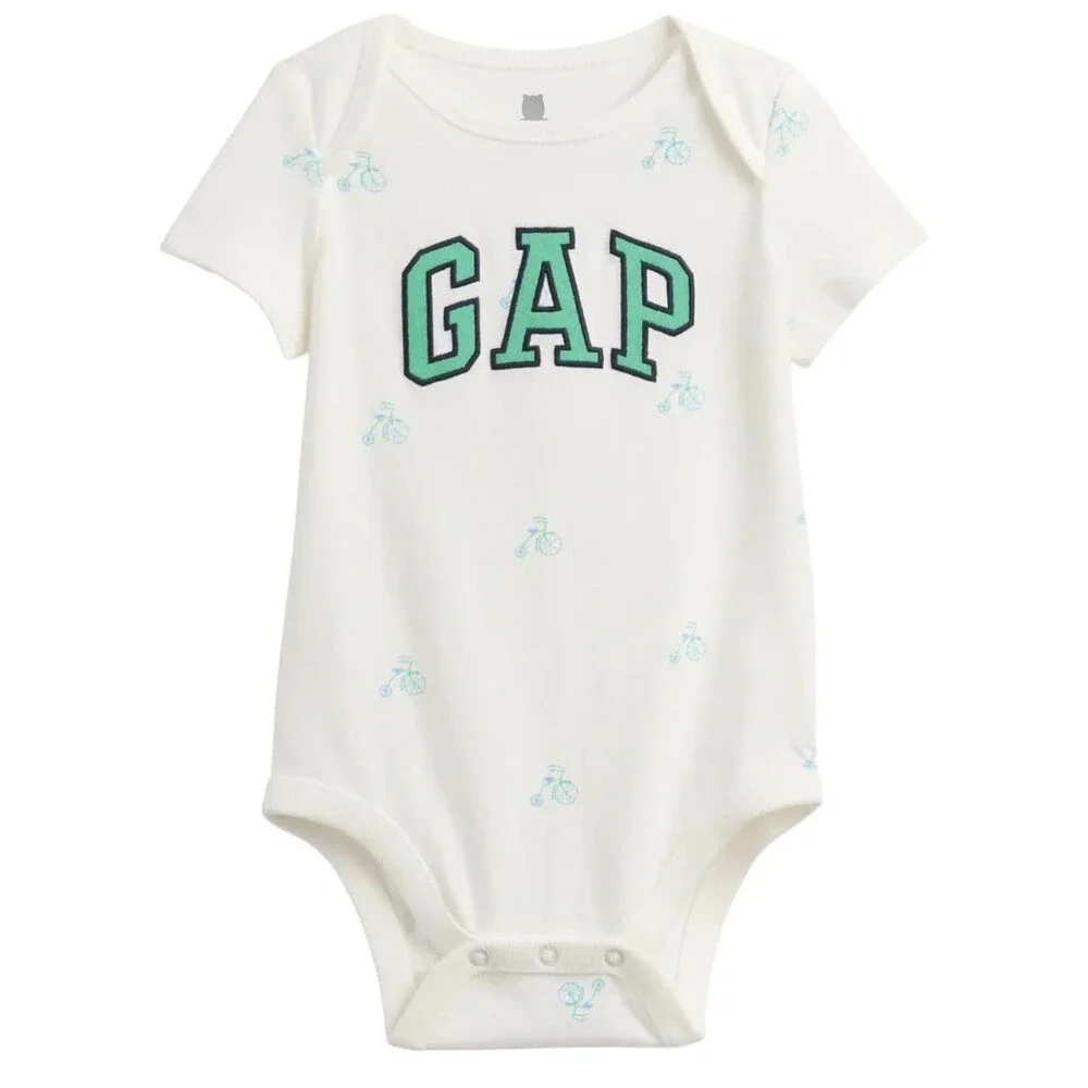 GAP Baby-Boys Short Sleeve Logo Bodysuit - ✨NWT - 0-3M